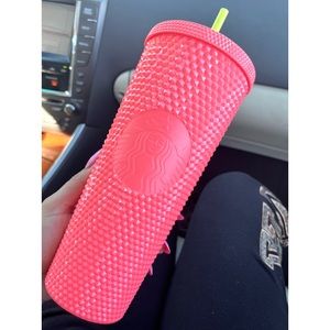 Starbucks 2022 Summer Glossy Dragonfruit Studded Cold Cup Tumbler